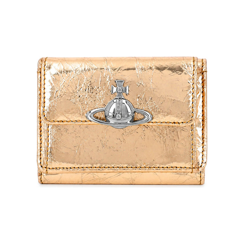 Vivienne Westwood Metallic Crinkle Flap Small Women’s Bifol 5115002TW L00A7 R401