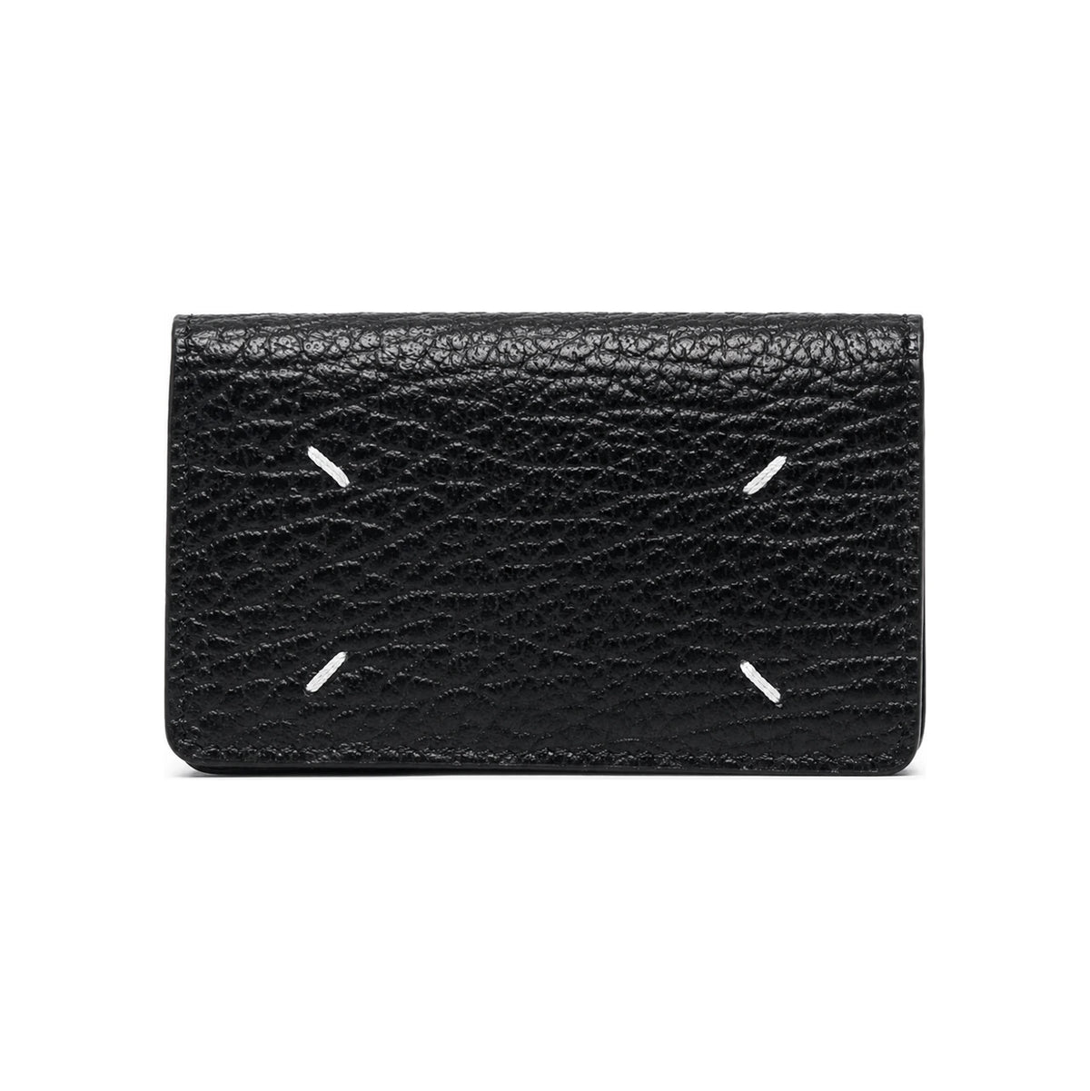 Maison Margiela Black Fold Double Card Holder Wallet