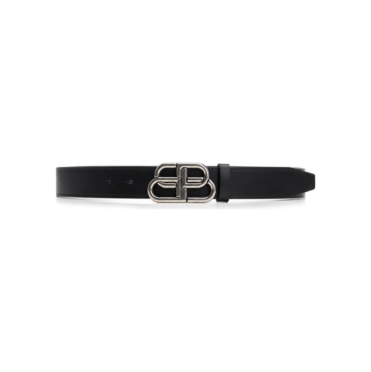 BALENCIAGA BB Large Leather Belt Black