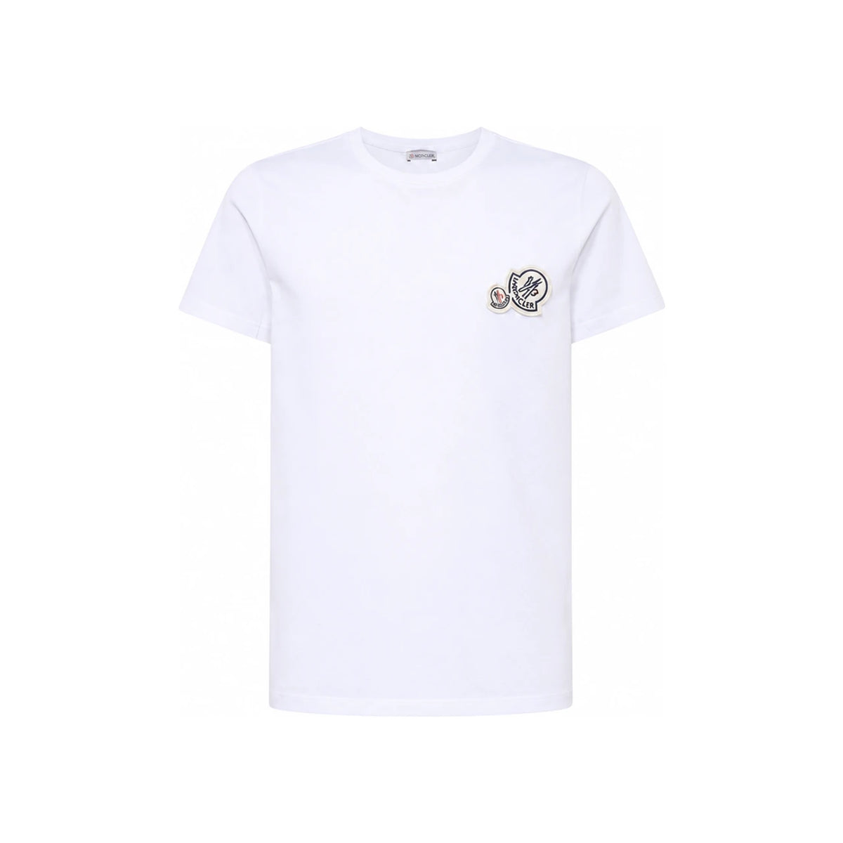Moncler Double Logo Patch T-Shirt White 8C000 76 8390Y 001