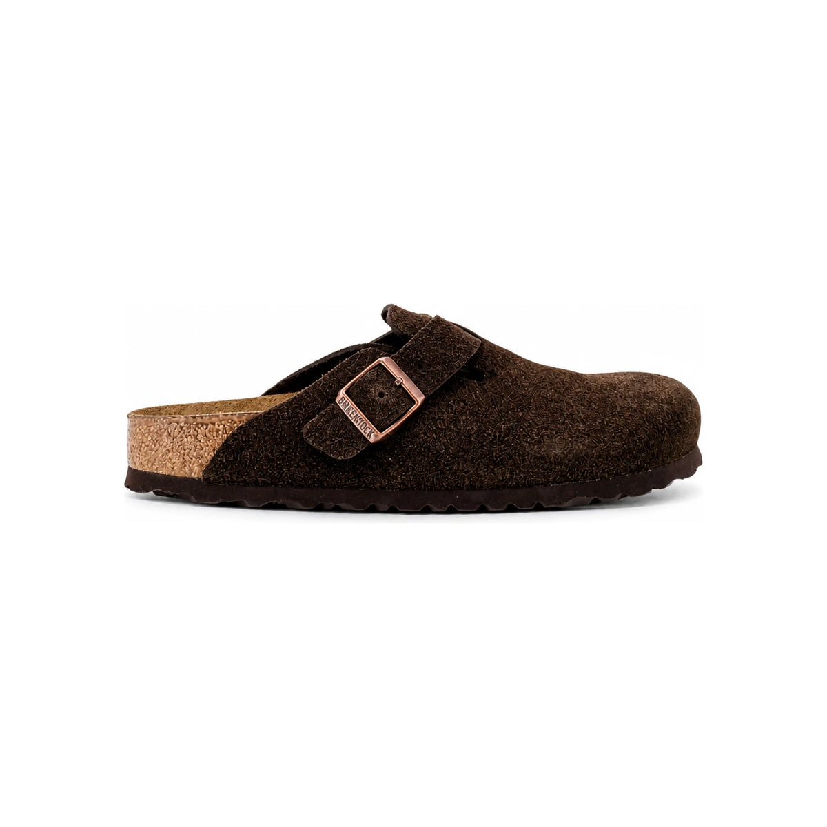 Birkenstock Boston BS SFB Suede Clog Sandals Mocha Unisex 660463