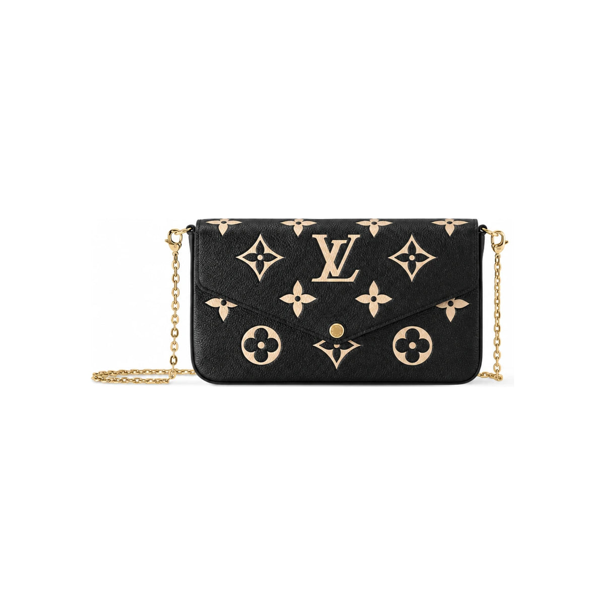 Louis Vuitton Felicie Pochette Black Beige Shoulder Bag M82479