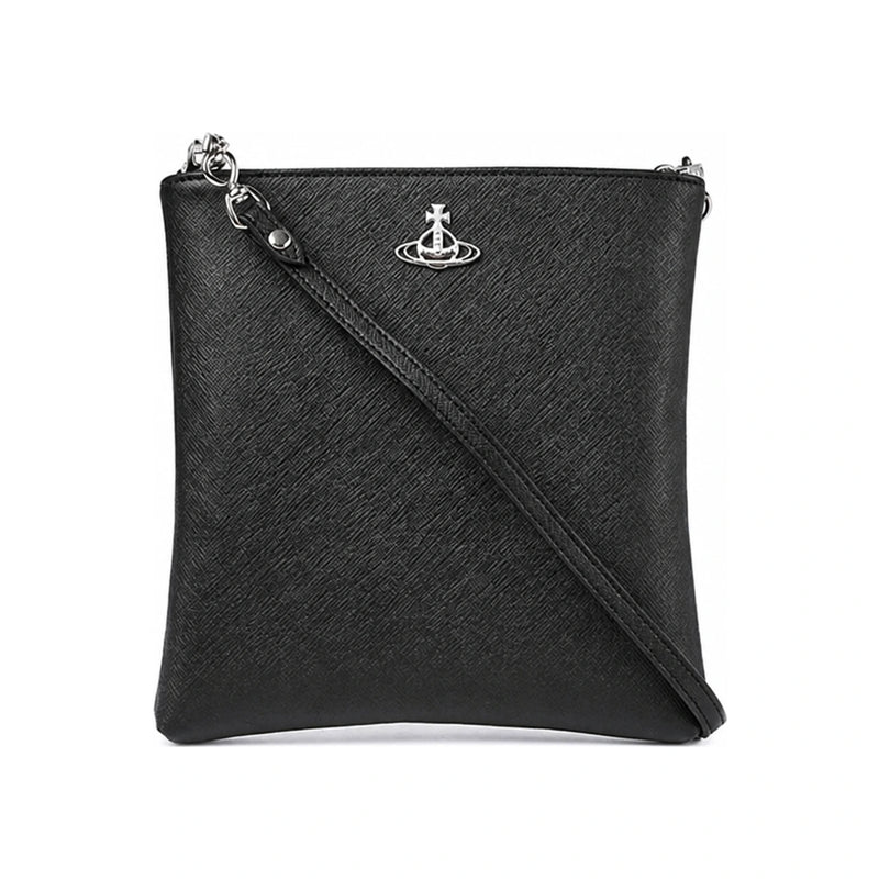 Vivienne Westwood Saffiano Leather Square Chain Crossbody B 48030008U S0021 N401