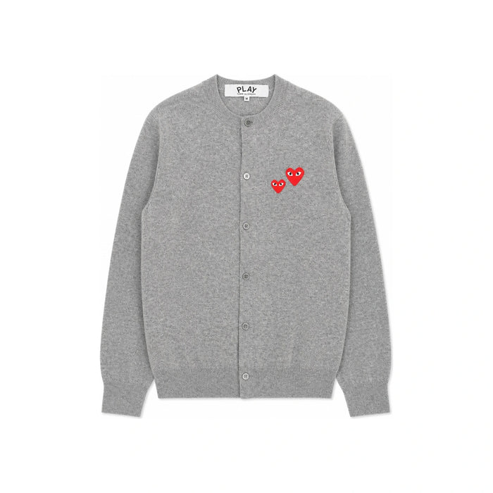 Comme des Garcons Double Heart Patch Unisex Cardigan AX N071 051 1