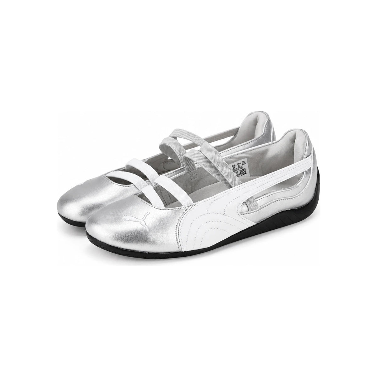 PUMA Speedcat Ballet Metallic Silver White Low-Top Sneakers 401581 01