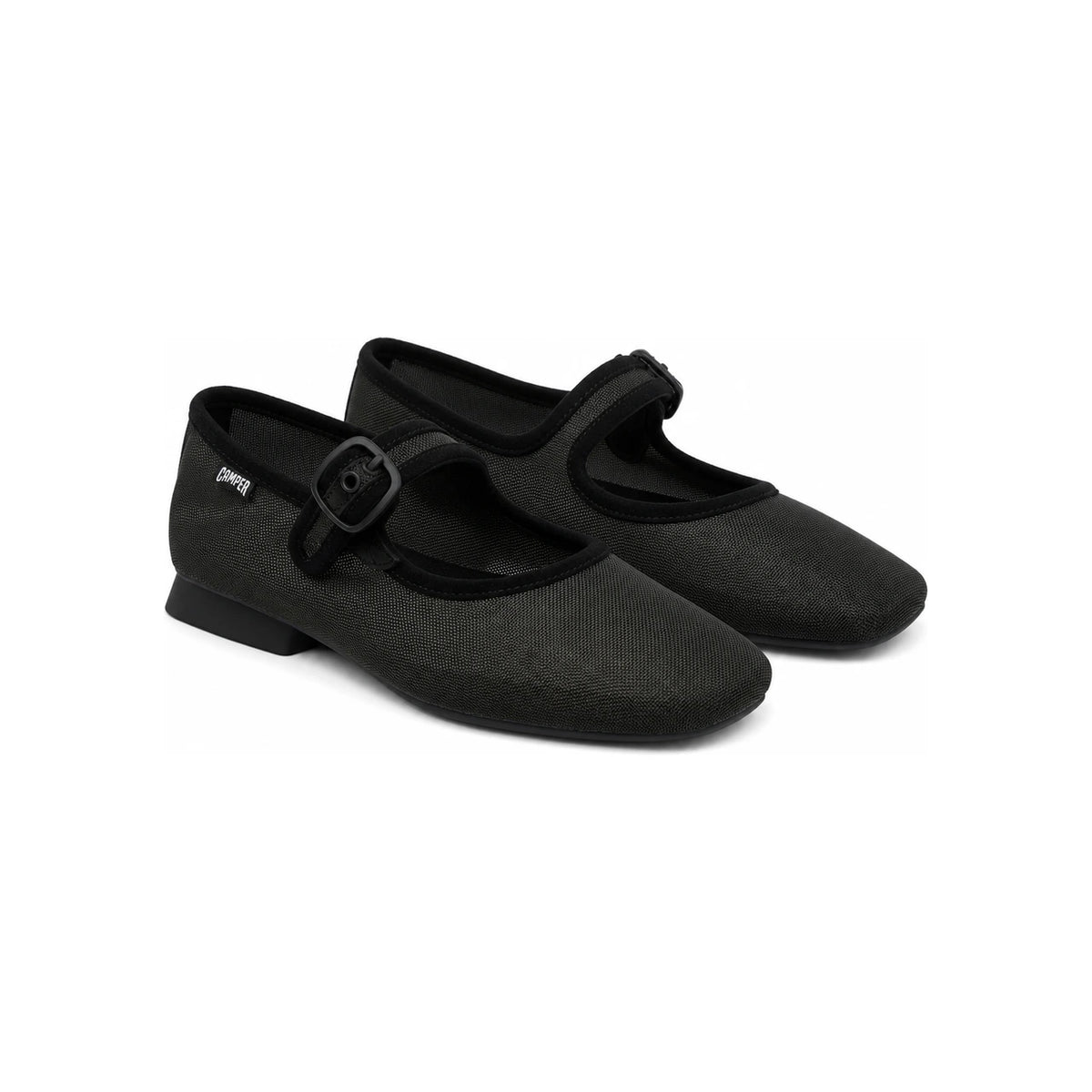 Camper Kaši Maiera Women’s Leather Flat Shoes Black