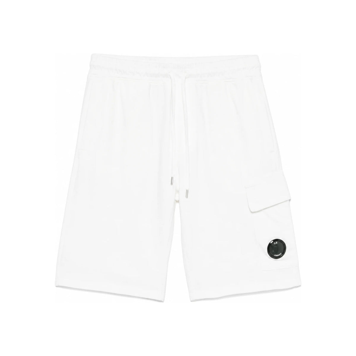 CP Company Light Fleece Cargo Shorts with Lens Detailing 18CMSB069A 002246G 103