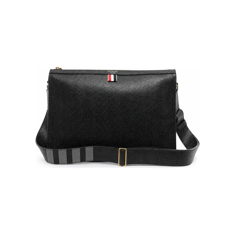 THOM BROWNE Pebble Grain Leather Crossbody Bag for Men UAG177A 00198 001