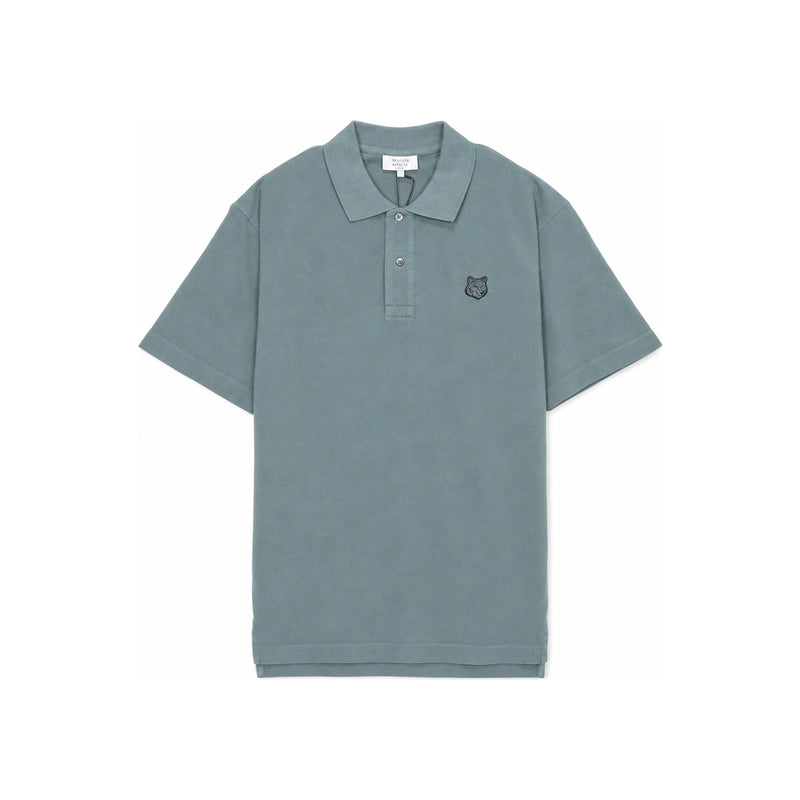Maison Kitsune Bold Fox Head Logo Men's Short Sleeve Polo Shirt