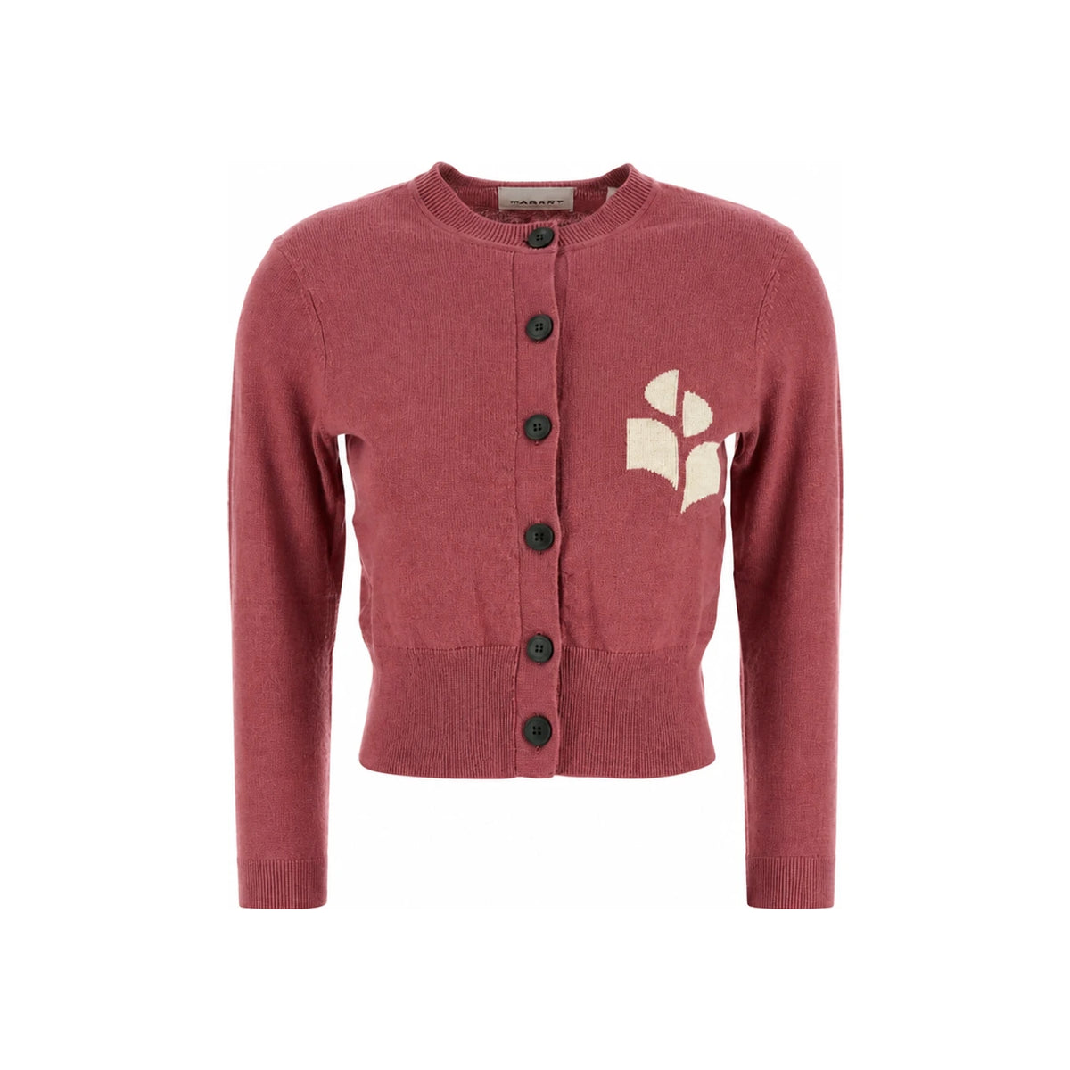 Isabel Marant Newton Logo Cardigan Antique Pink Knit