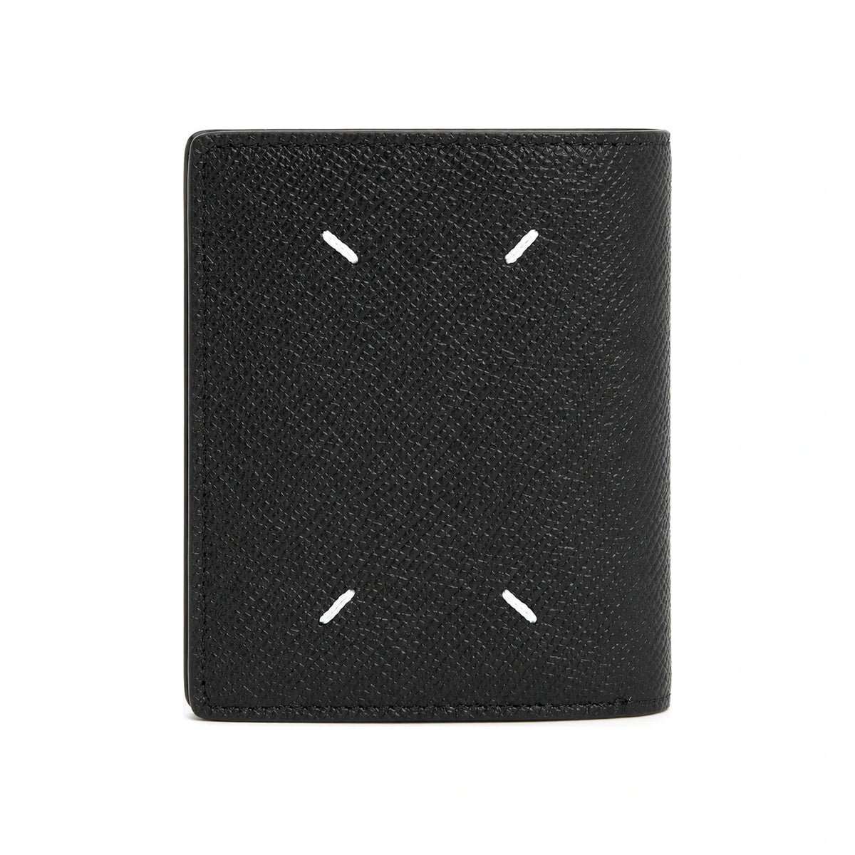 Maison Margiela Unisex Black Leather Bifold Wallet