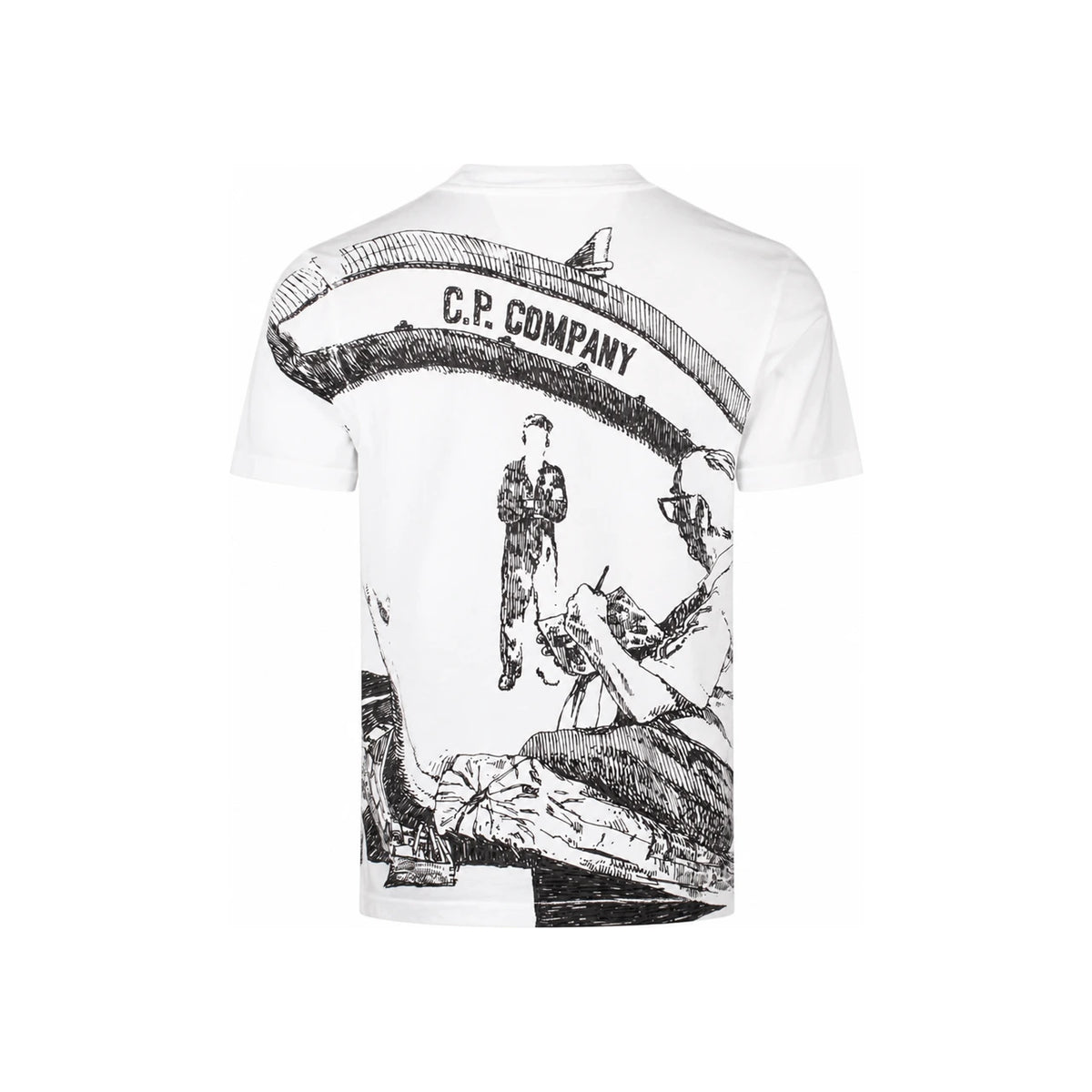 CP Company Artwork Logo T-Shirt White Men’s 18CMTS317A 005431G 103