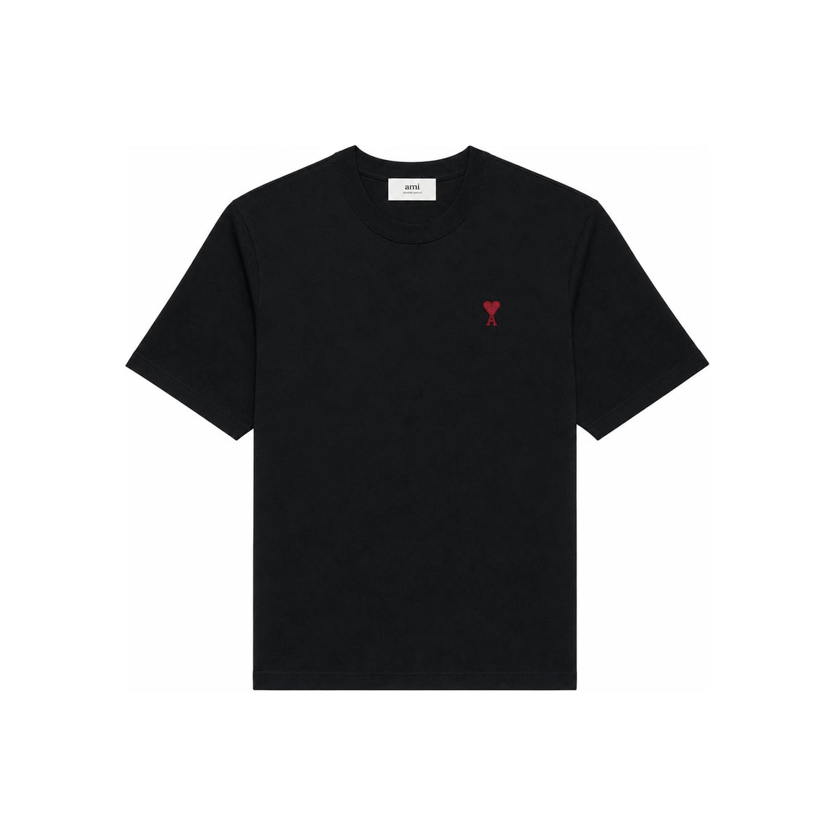 AMI Chain-Stitch Heart Logo Short Sleeve T-Shirt BFUTS005 726 001