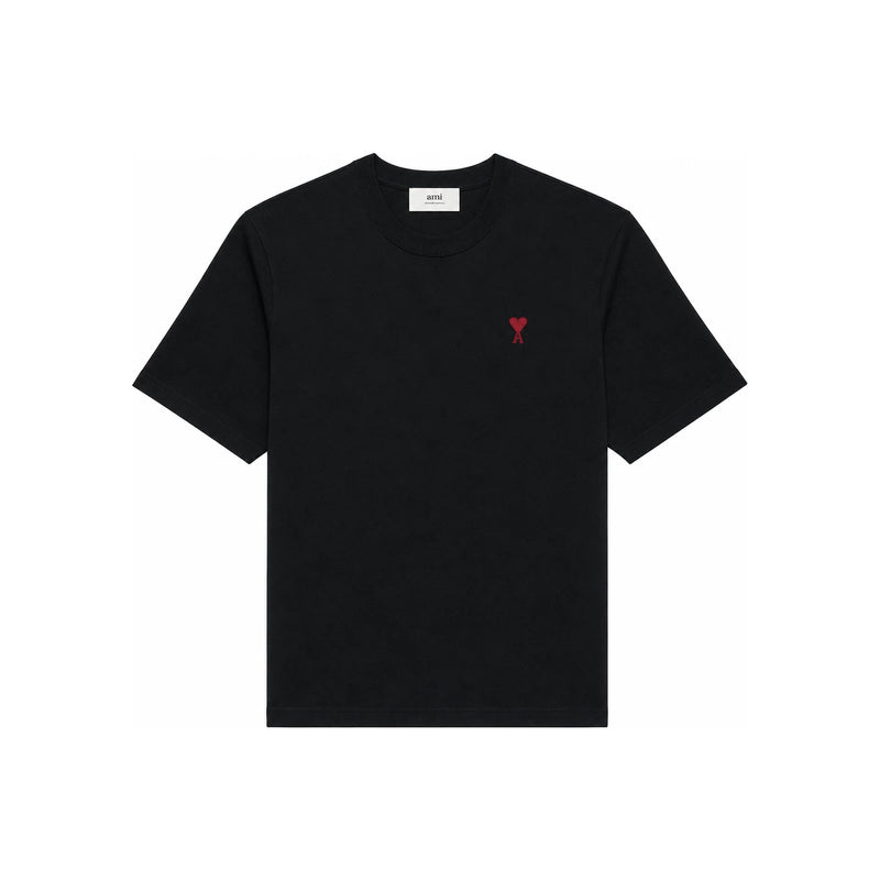 AMI Chain-Stitch Heart Logo Short Sleeve T-Shirt BFUTS005 726 001