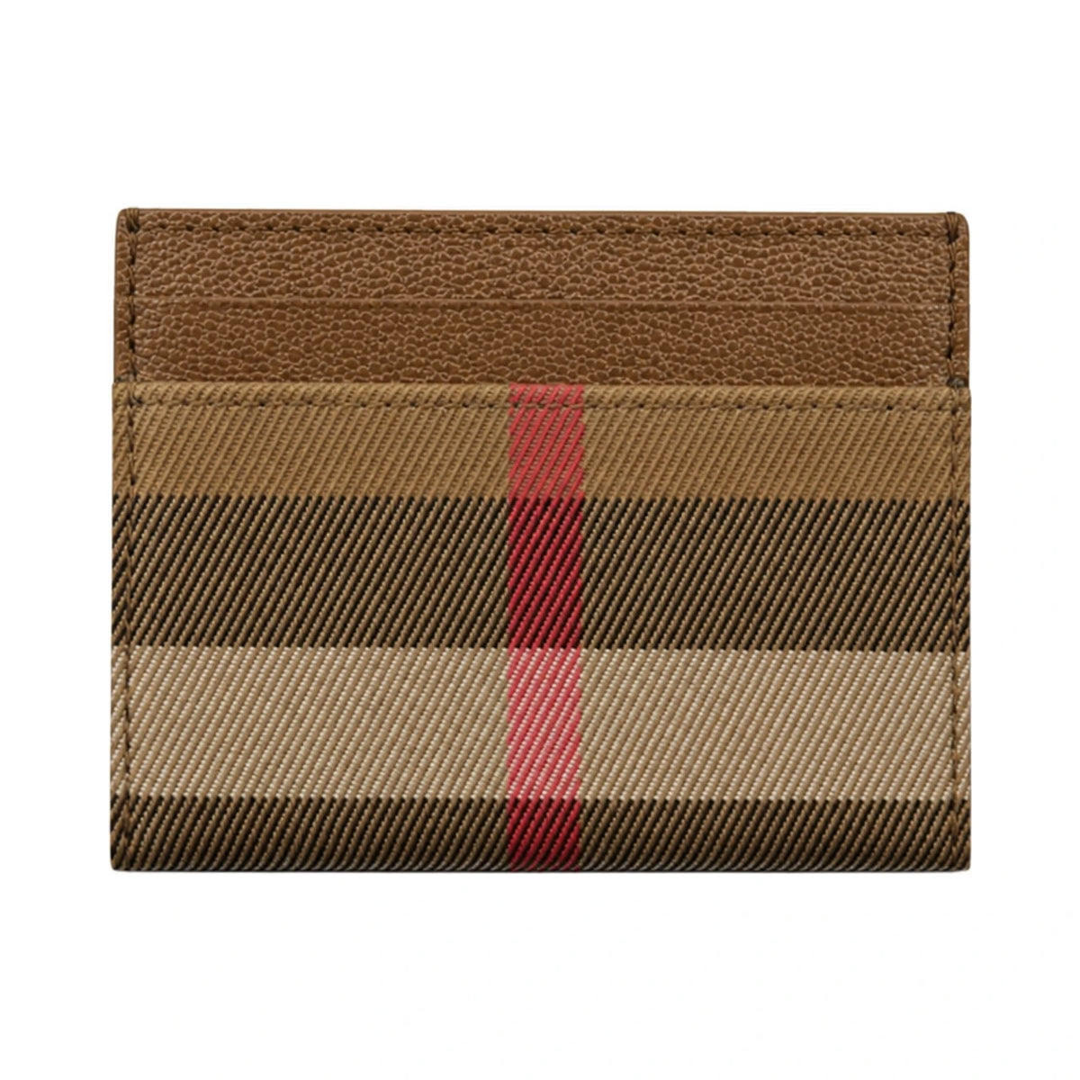 BURBERRY Check SANDON Leather Card Holder Unisex