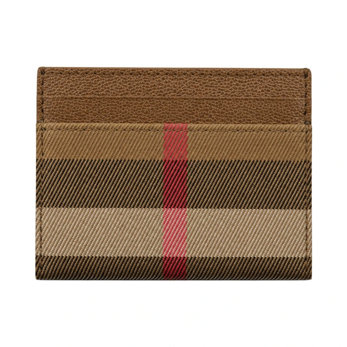 BURBERRY Check SANDON Leather Card Holder Unisex