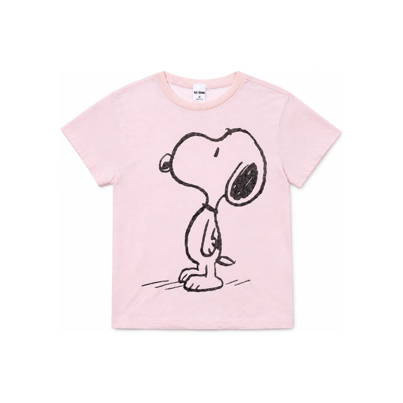 RE/DONE Classic Snoopy Graphic Short Sleeve T-Shirt for Women 792 02WCGT319