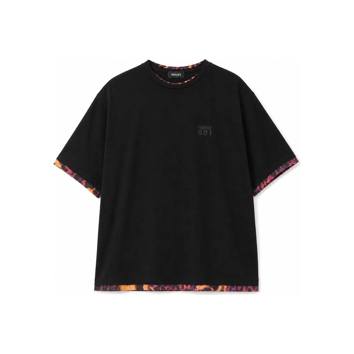 Versace Animalier Layered Cotton T-Shirt 78GAH6X1J0001 899