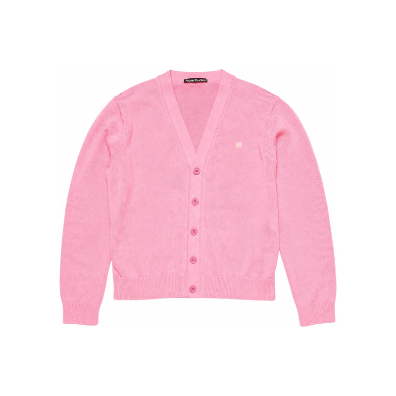 Acne Studios Face Logo V-Neck Cardigan Unisex Knit C60104 DRM