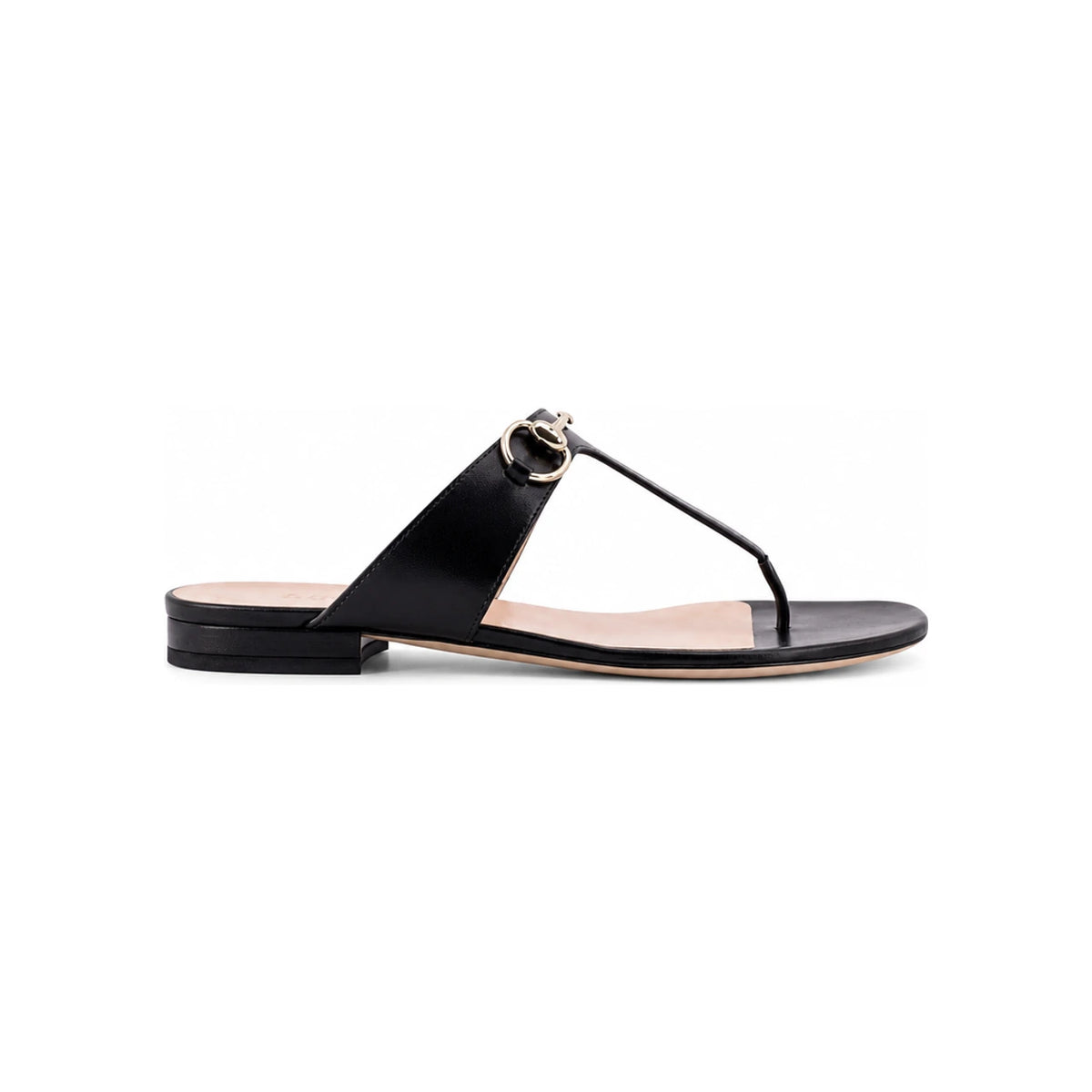 GUCCI Horsebit Leather Sandals Black
