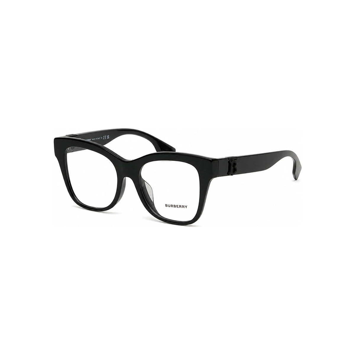 BURBERRY Black Cat-Eye Acetate Eyeglasses Asian Fit Unisex BE2388F 4093