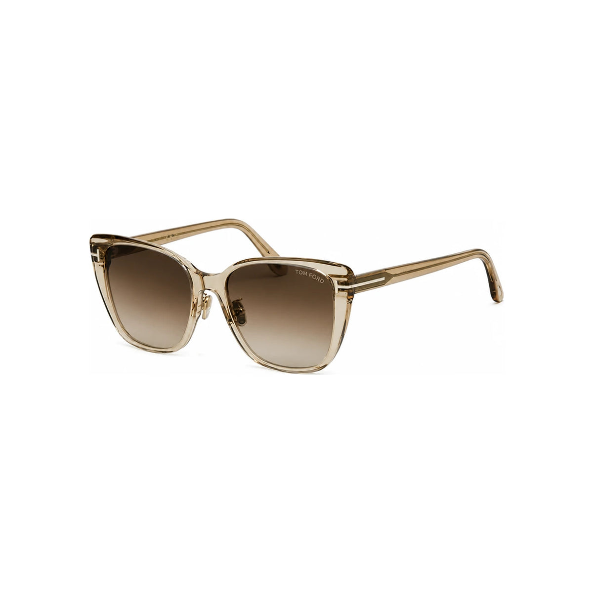 TOM FORD Transparent Brown Acetate Oversized Cat Eye Sunglasses TF1056K 45F