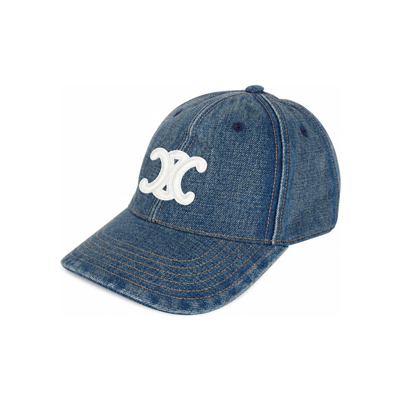 CELINE Triomphe Unisex Baseball Cap Navy