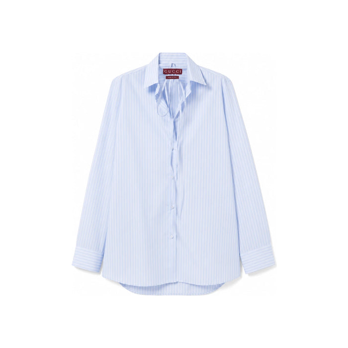 GUCCI Light Blue Cotton Shirt 820670 ZAPIU 4305