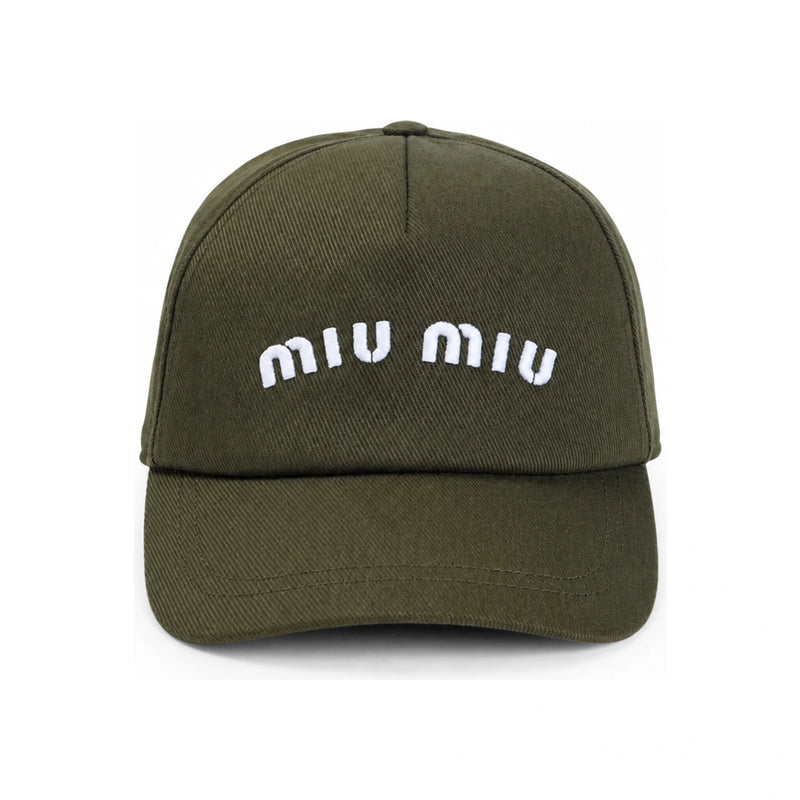 Miu Miu Embroidered Logo Cotton Baseball Cap 5HC179 ADXI F0E9A