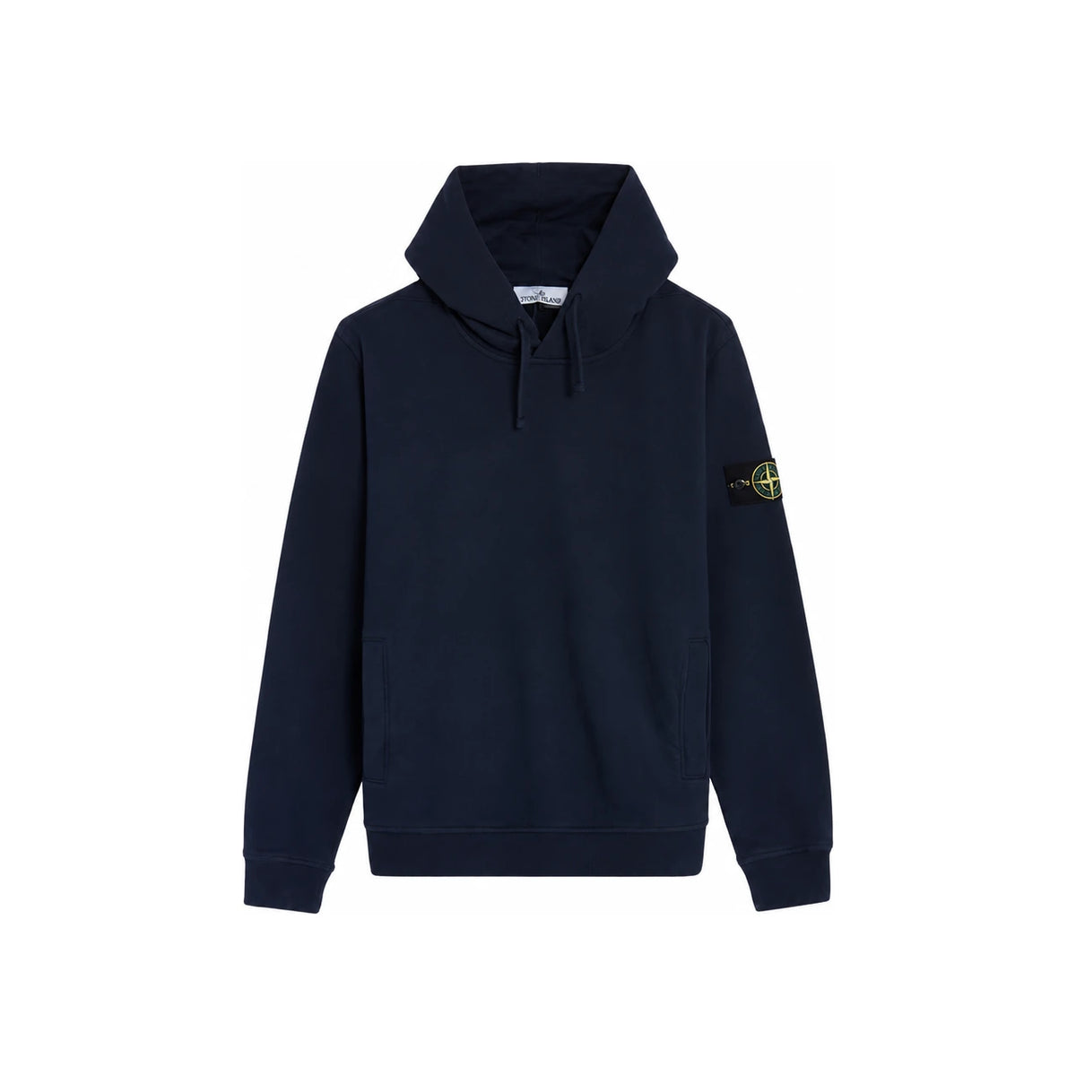 STONE ISLAND Brushed Cotton Fleece Hooded Sweatshirt Black Men