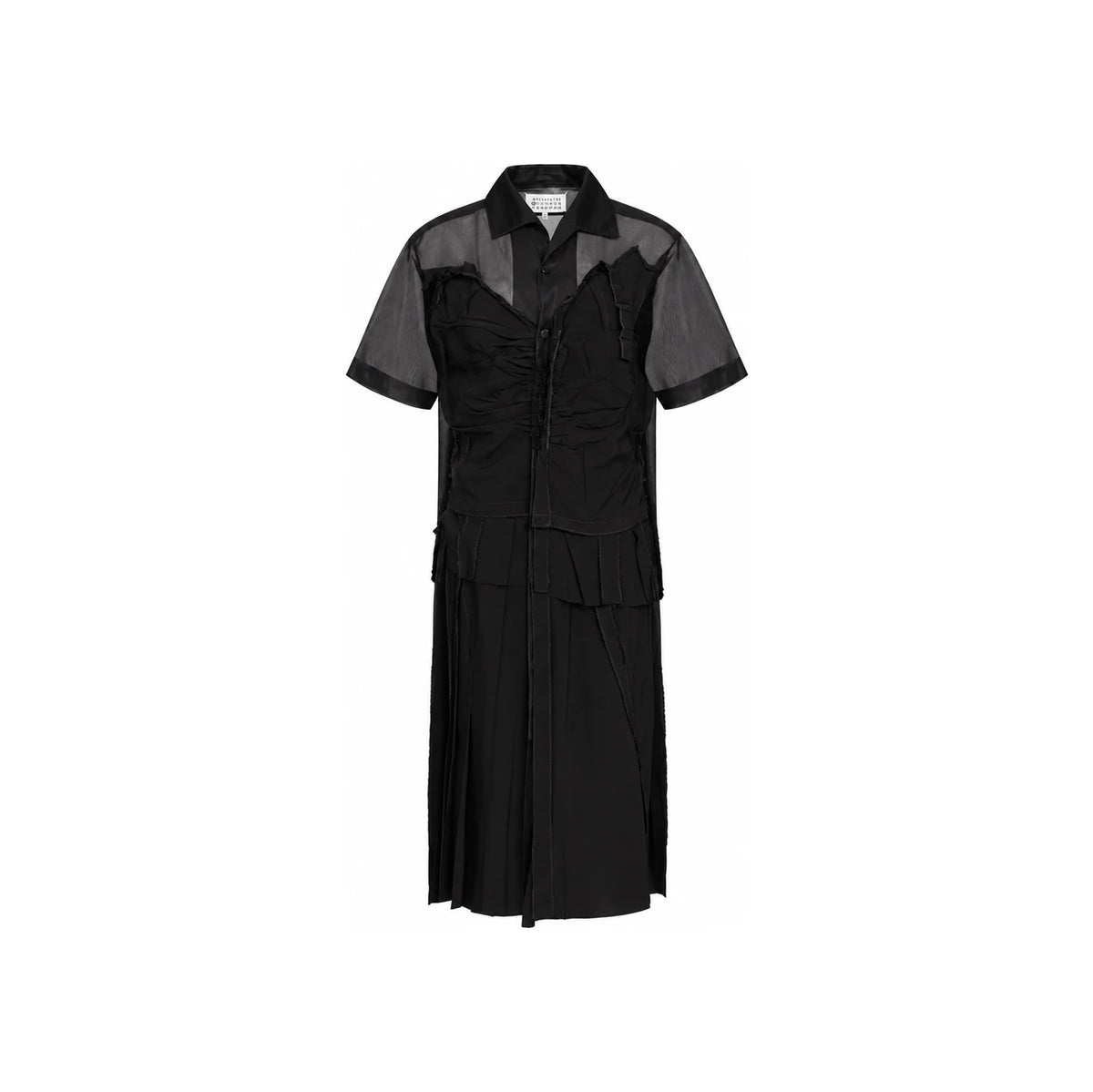 Maison Margiela Black Short Sleeve Midi Dress