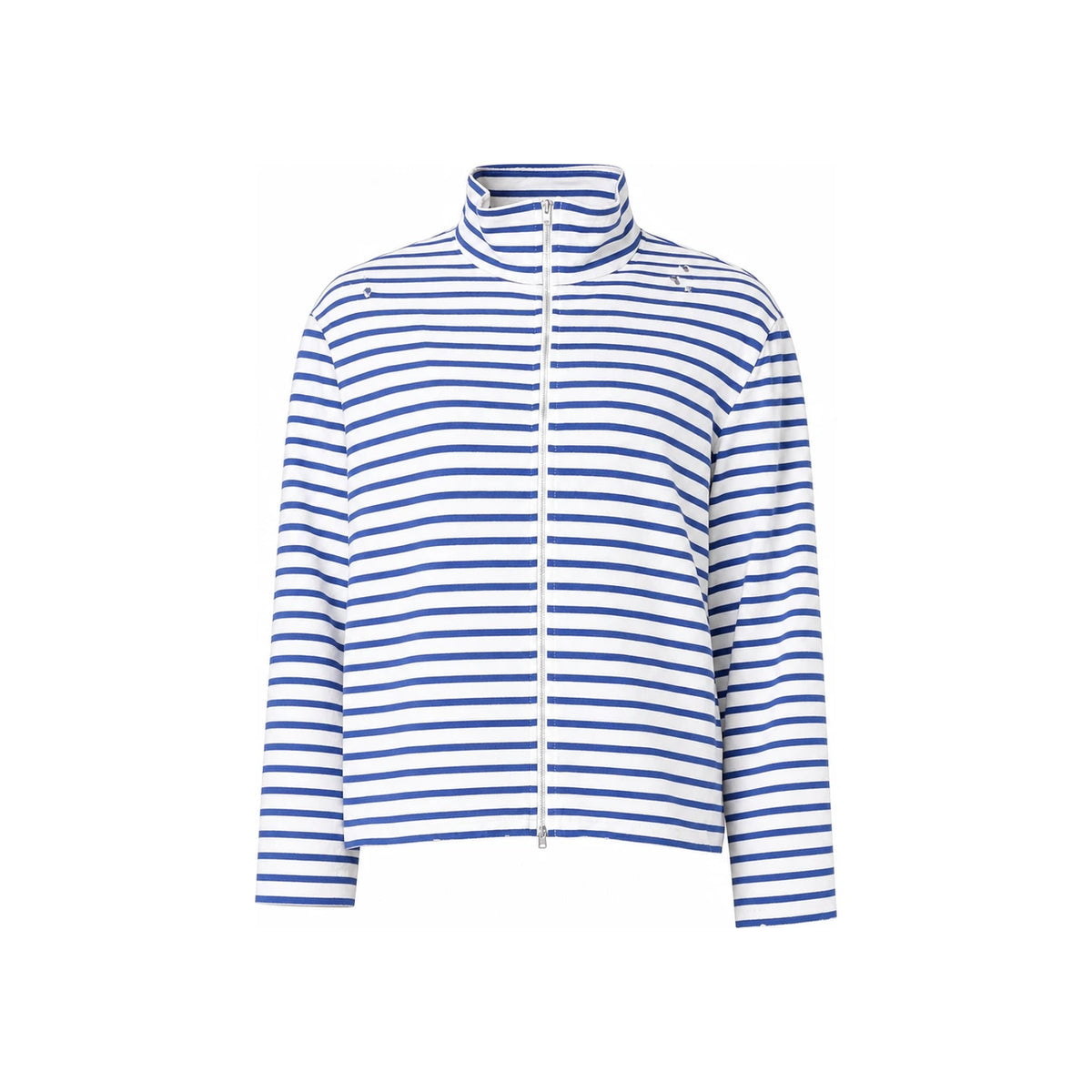 OUR LEGACY Genova Stripe Shrunken Full Zip Sweatshirt M2256SG WHITE BLUE