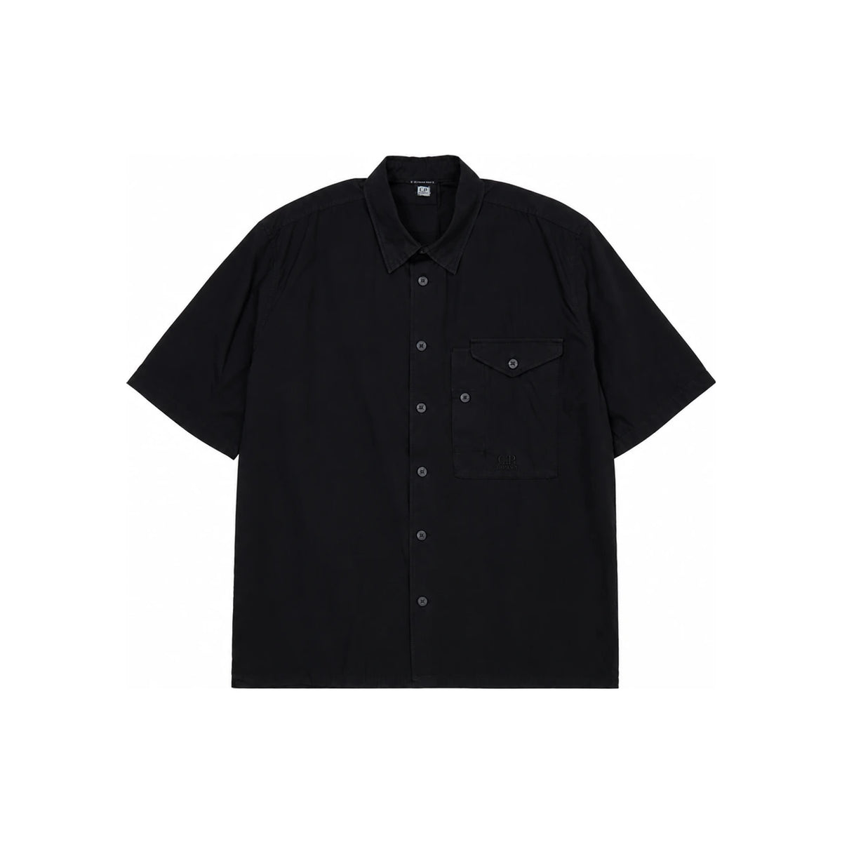 CP Company Poplin Short Sleeve Shirt Black Men’s Shirt