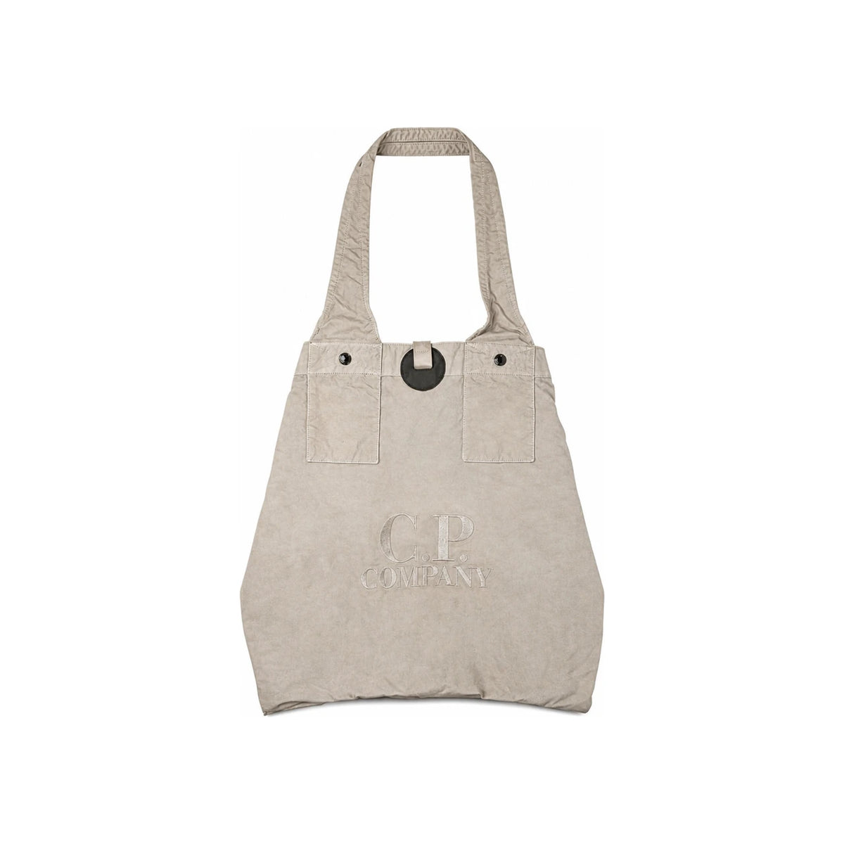 CP Company Logo Embroidered Canvas Tote Bag Green Men's