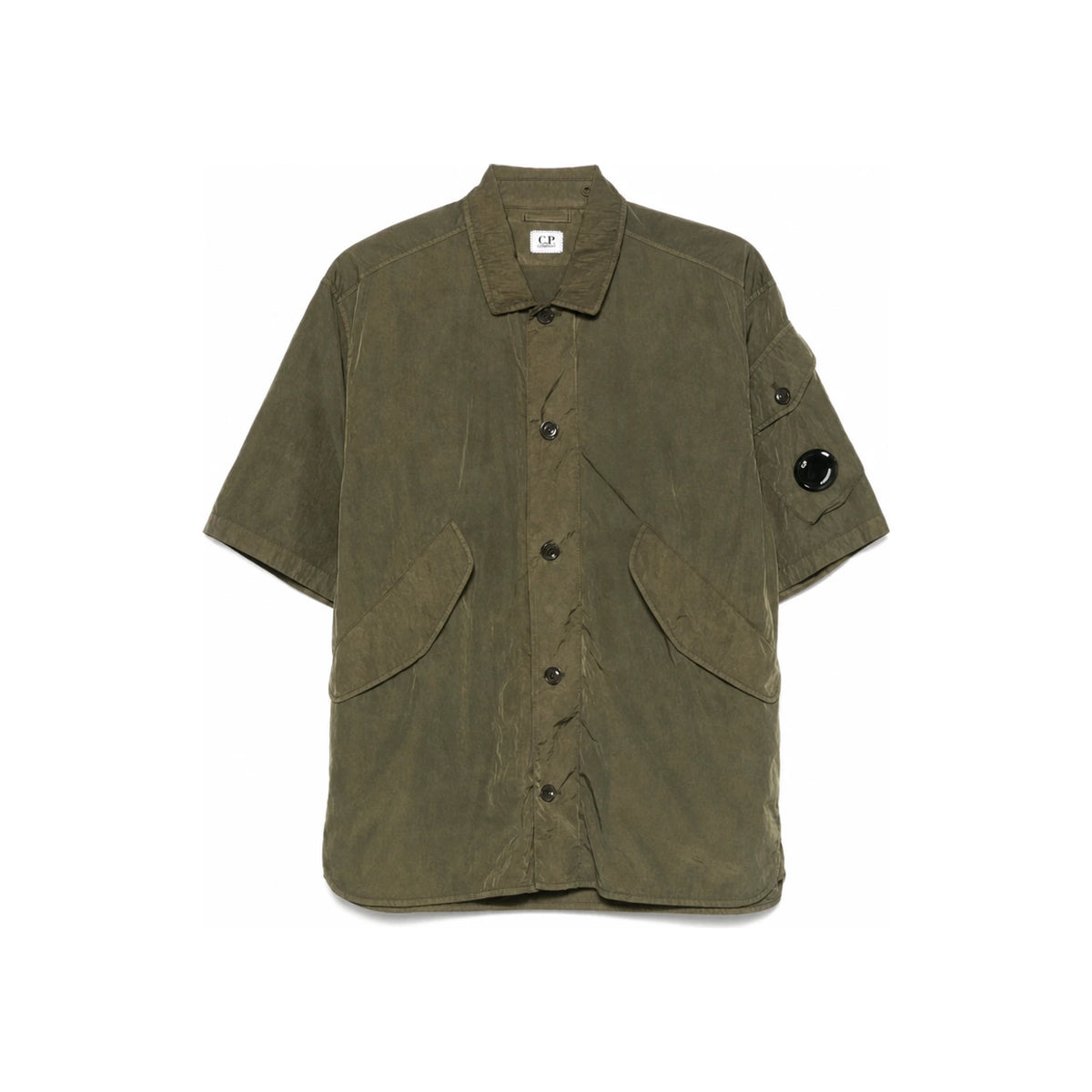 CP Company Ivy Green Cotton Polo Shirt for Men 18CMOS035 A005904 G683