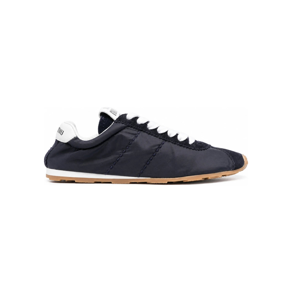 Miu Miu Technical Suede Low-Top Sneakers Black Women’s