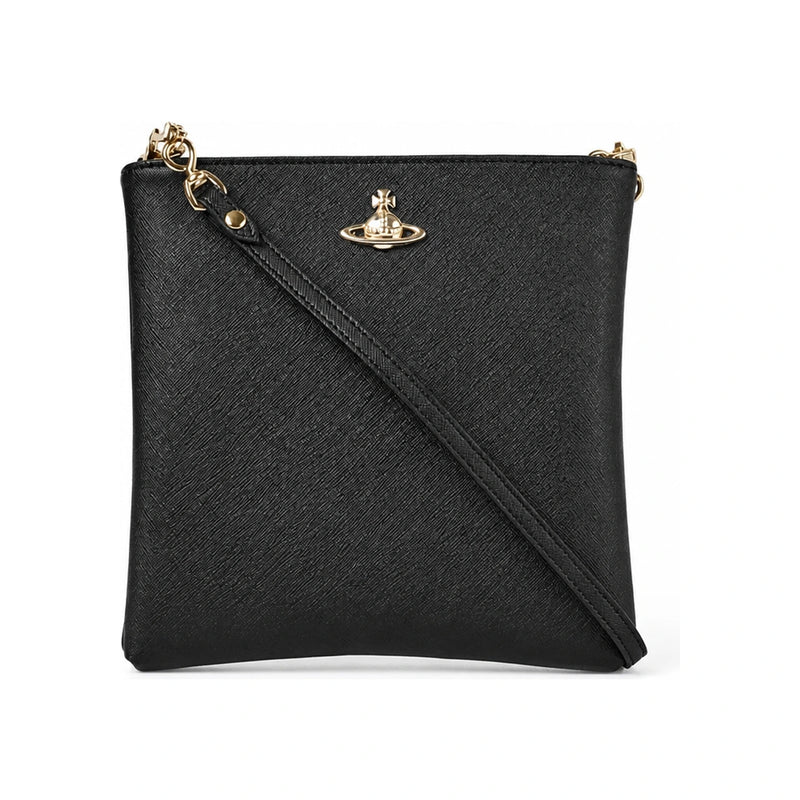Vivienne Westwood Squire Saffiano Square Chain Crossbody Ba 48030009U S0021 N402