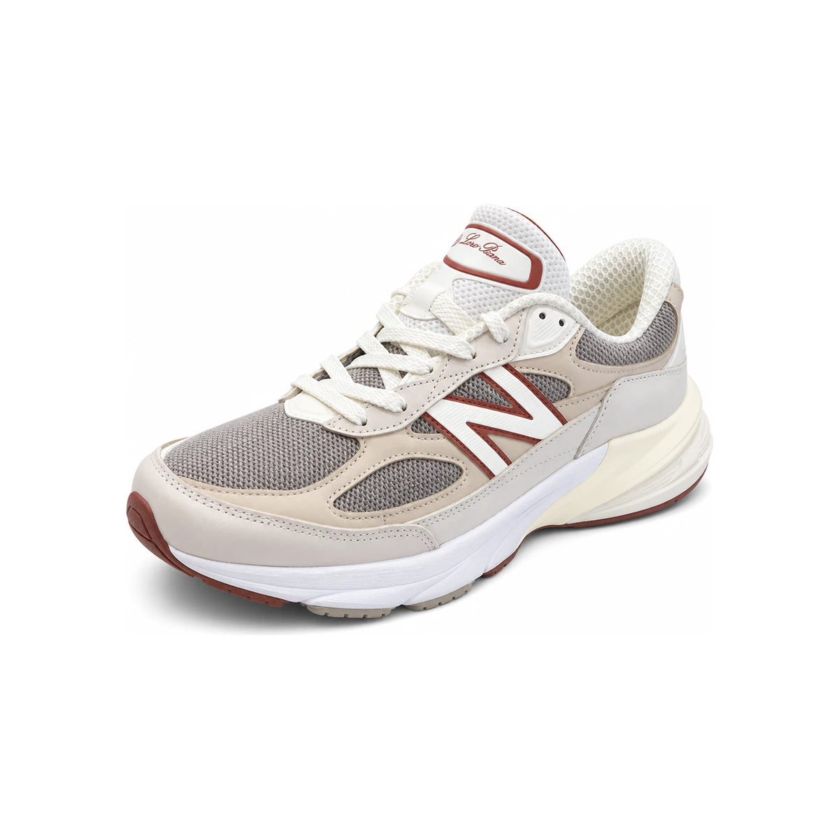 Loro Piana x New Balance 990v6 Made in USA Cream Low-Top Sneakers