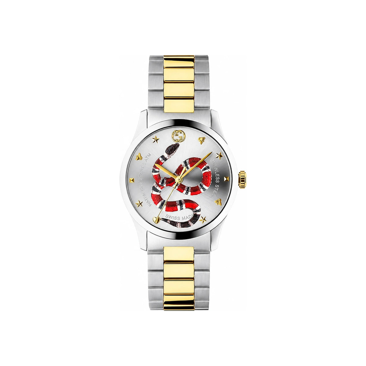 GUCCI Timeless Men’s Metal Quartz Watch 38mm YA1264075 G