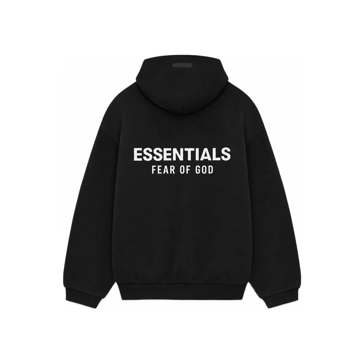 Fear of God Essentials Fleece Back Logo Hoodie Black