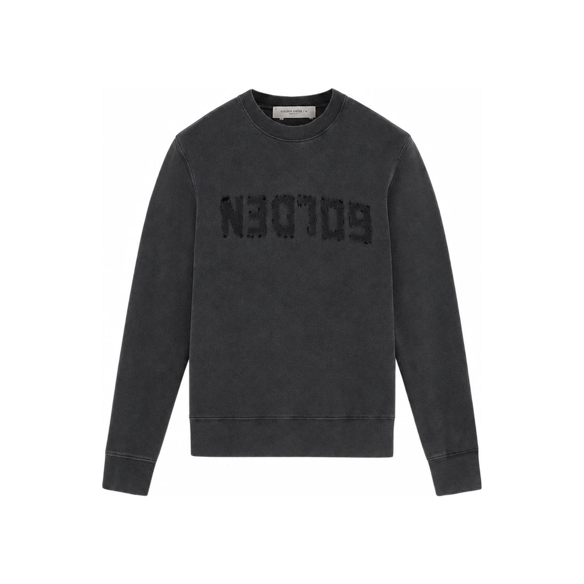 GOLDEN GOOSE Distressed Treatment Sweatshirt Men's Navy Cotton