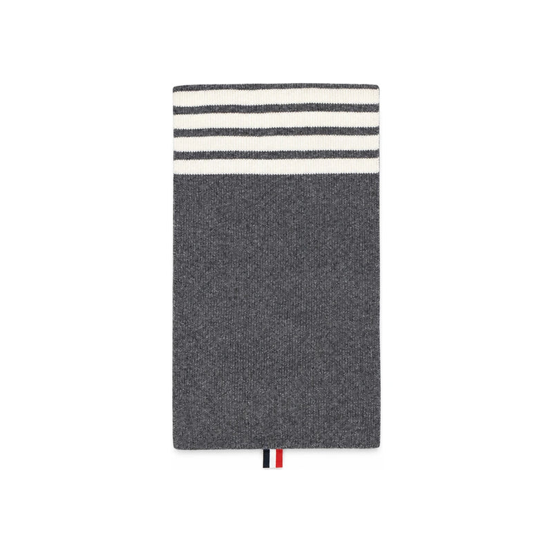 THOM BROWNE Men’s Wool Scarf Gray