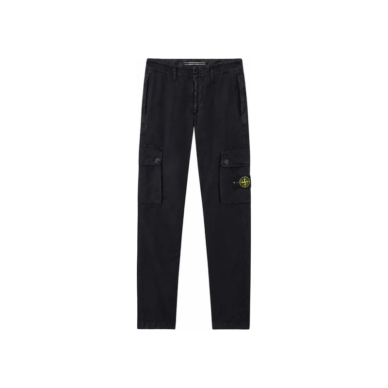 STONE ISLAND Black Patch Logo Men’s Cargo Pants