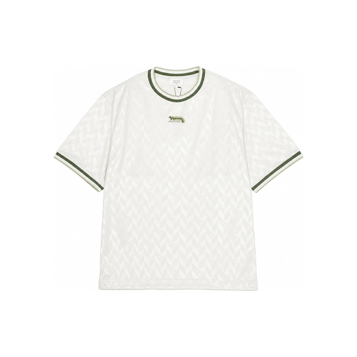 Maison Kitsune Flash Fox Logo Men’s Short Sleeve T-Shirt OM00118KJ7021 0170