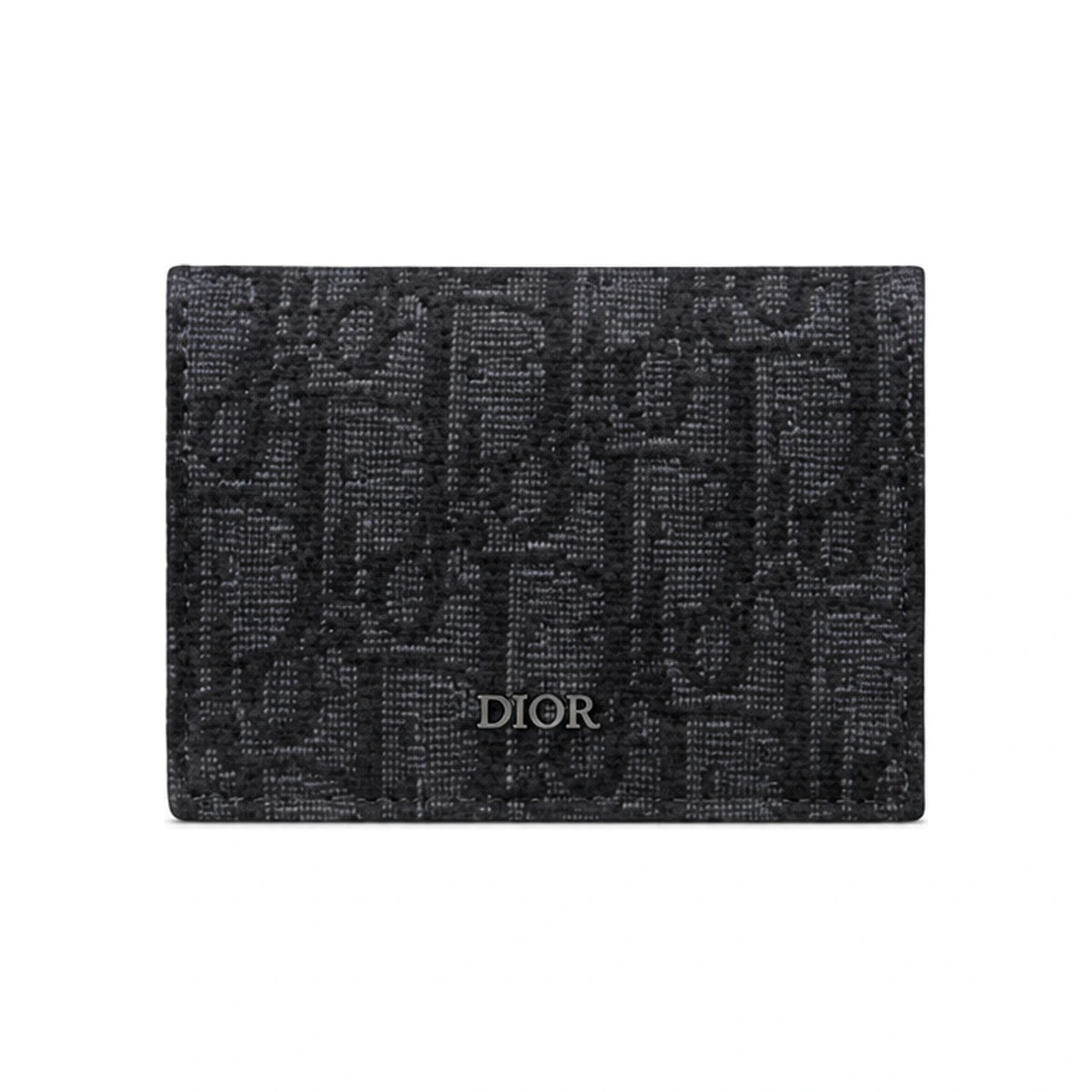 DIOR Black Dior Oblique Jacquard Business Card Holder