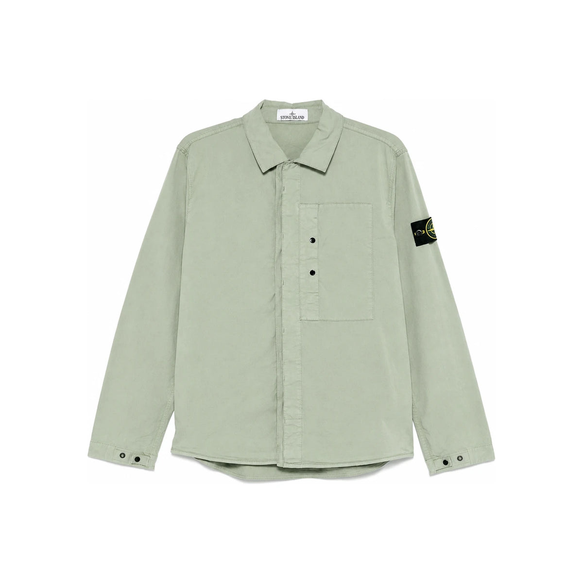 STONE ISLAND Supima Cotton Twill Stretch Overshirt Long Sleeve Shirt