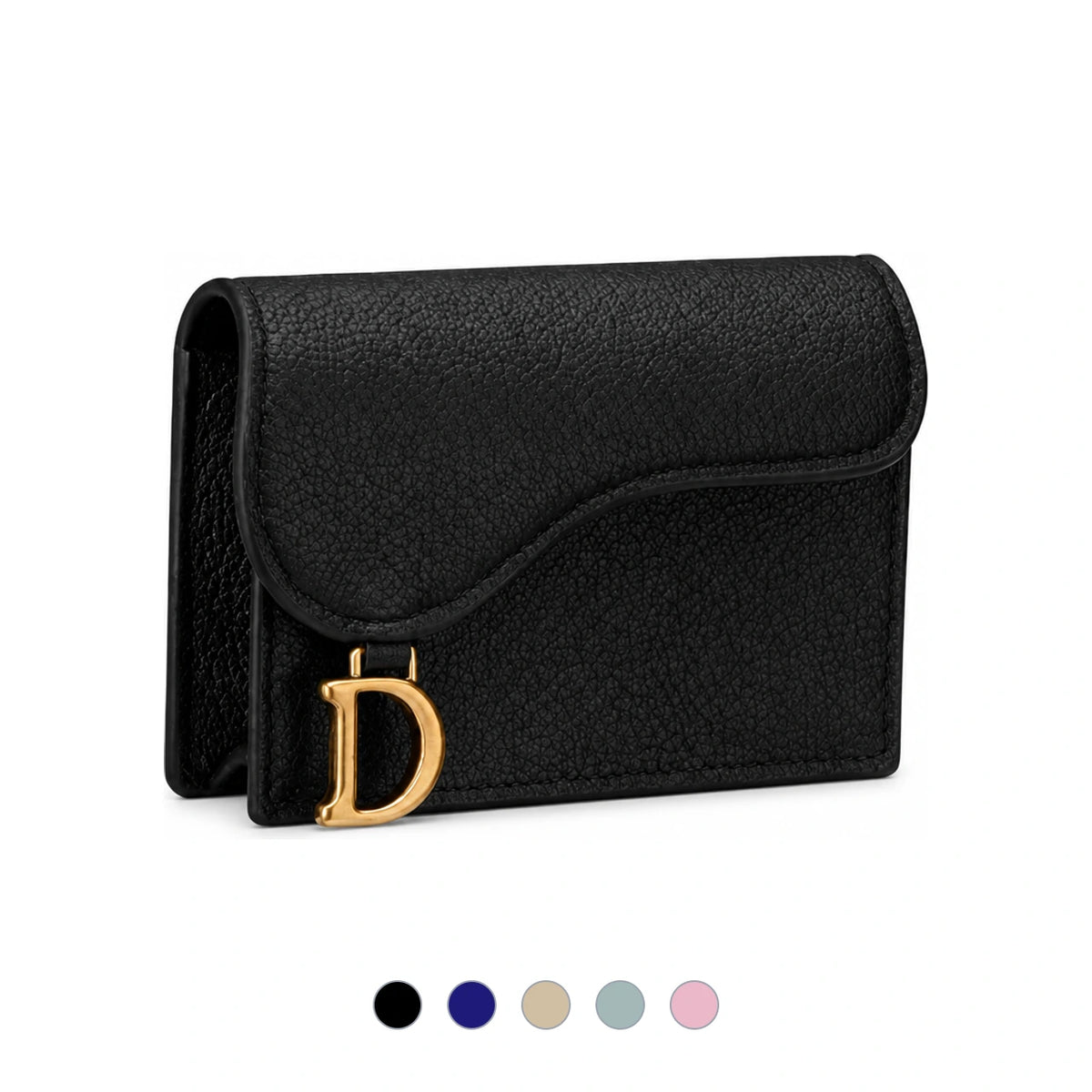 DIOR Saddle Bloom Leather Card Holder Wallet S5611CCEH