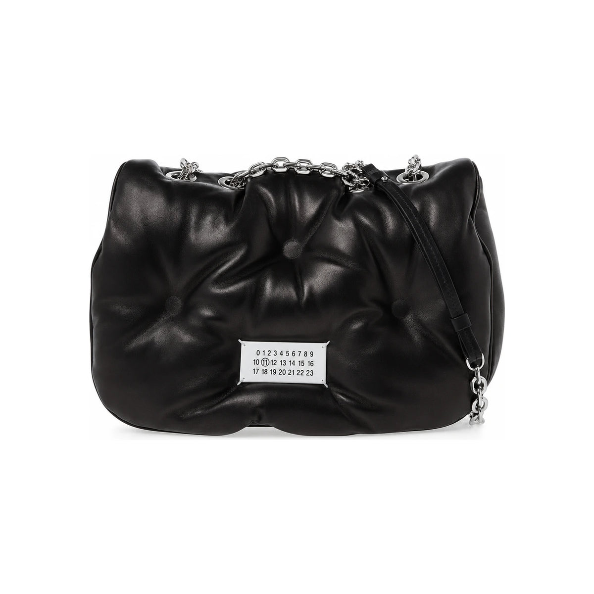 Maison Margiela Glam Slam Chain Shoulder Bag Black Leather