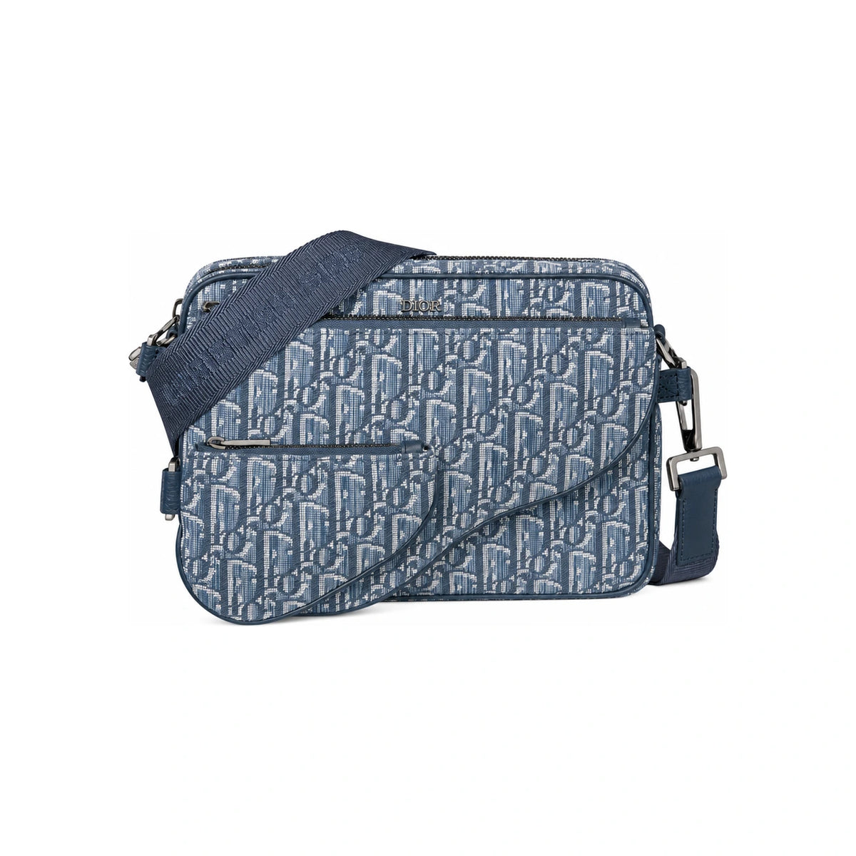 DIOR Oblique Saddle Triple Pouch Men's Messenger Crossbody Bag