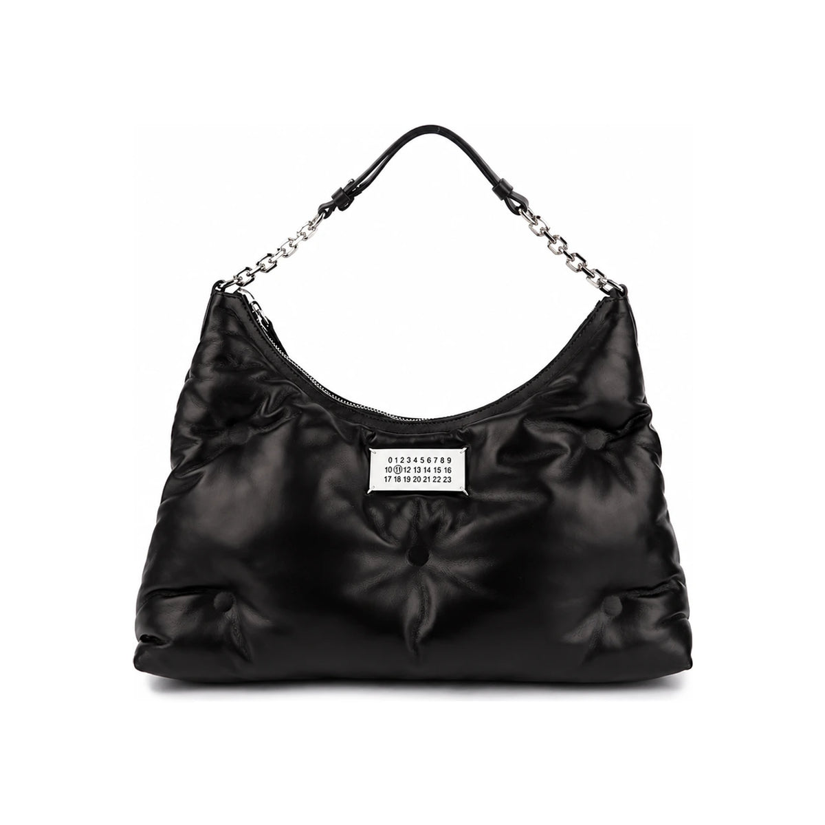Maison Margiela Glam Slam Medium Shoulder Bag Black Leather